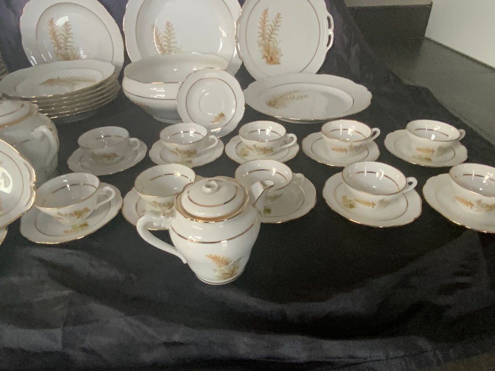 chapus & fils - chapus & fils - Tafelservies (75) - lijst goud - Porselein - Limoges porselein #2.1