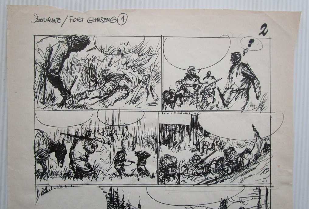 René Follet - 1 Original preliminary page - Ivan Zoerin, / Ivan Zourine - Fort Ginseng (p.2) - 1976 #1.0