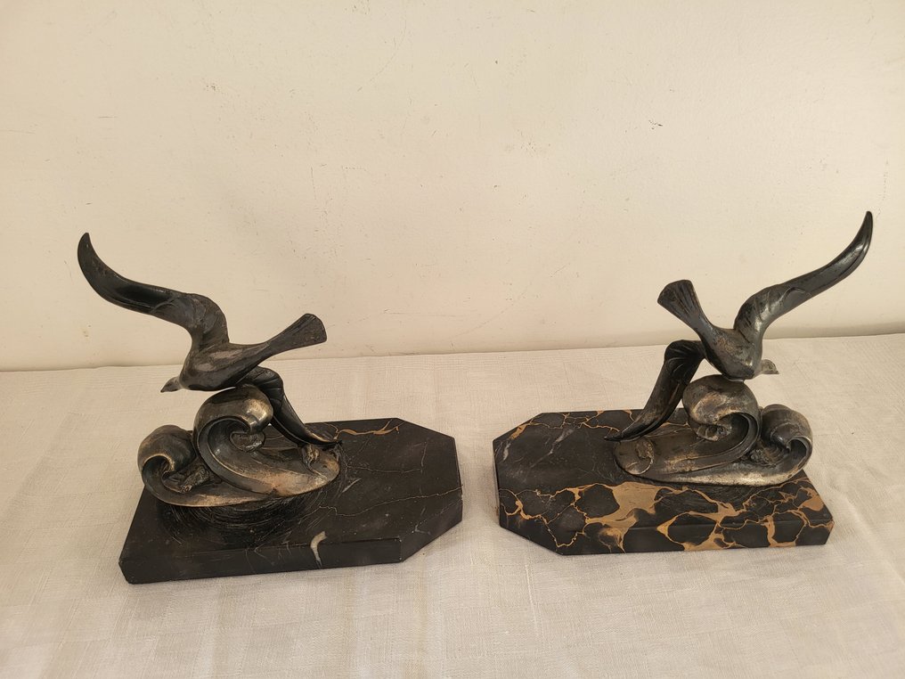 Bal - Βιβλιοστάτες (2) - Mouettes - Μέταλλο, Μάρμαρο #4.3