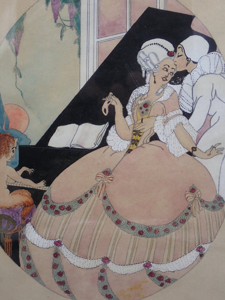 After Gerda Wegener - Satyr playing piano #2.1