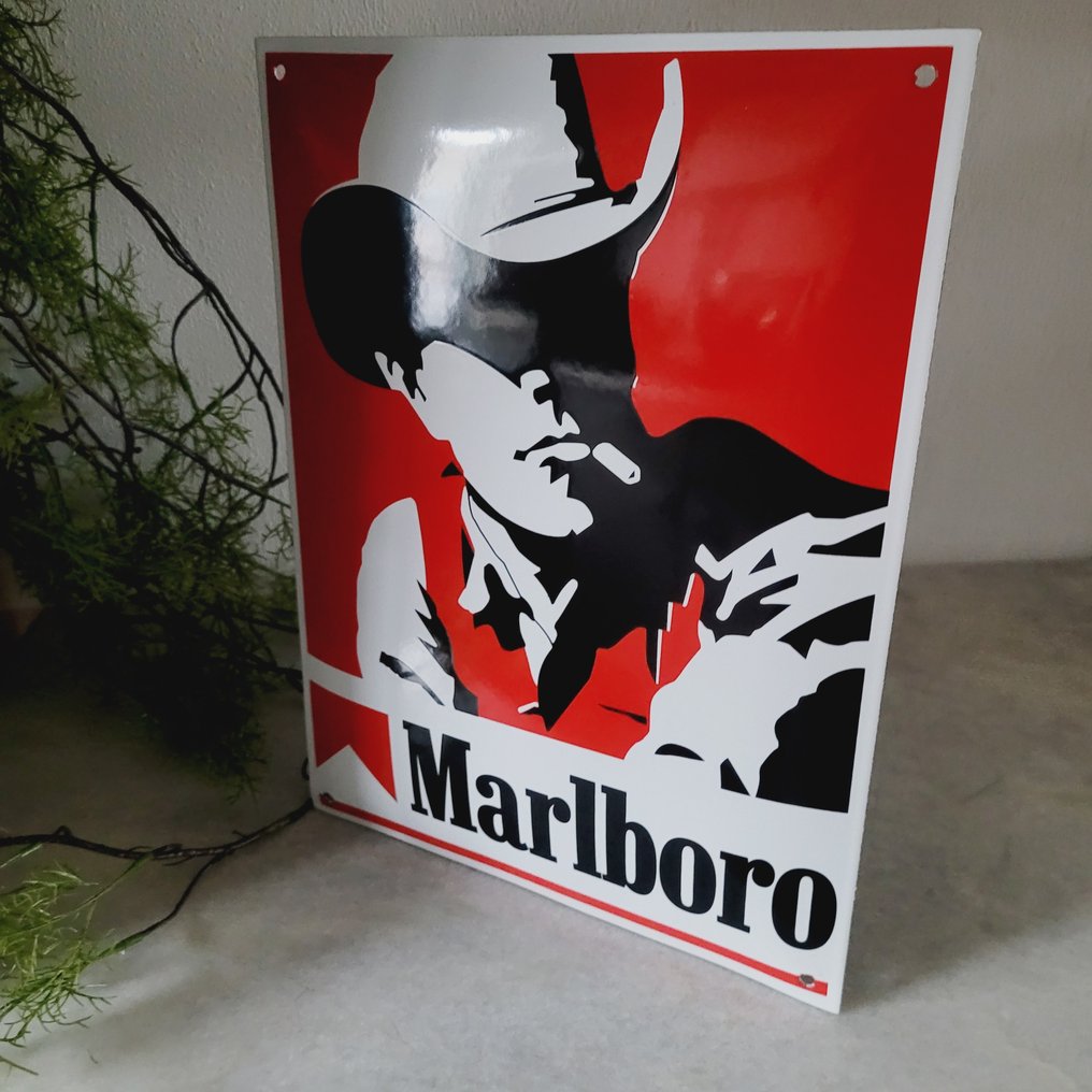 Philip Morris Inc. Marlboro, Emaille Reclamebord - Διαφημιστική πινακίδα - Σμάλτο #2.1