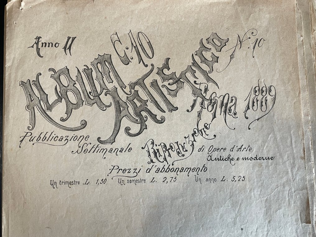 Θεματική συλλογή - Σχέδια πίνακες από τη δημοσίευση περιοδικού «Album Artistico» του έτους 1889. #1.0