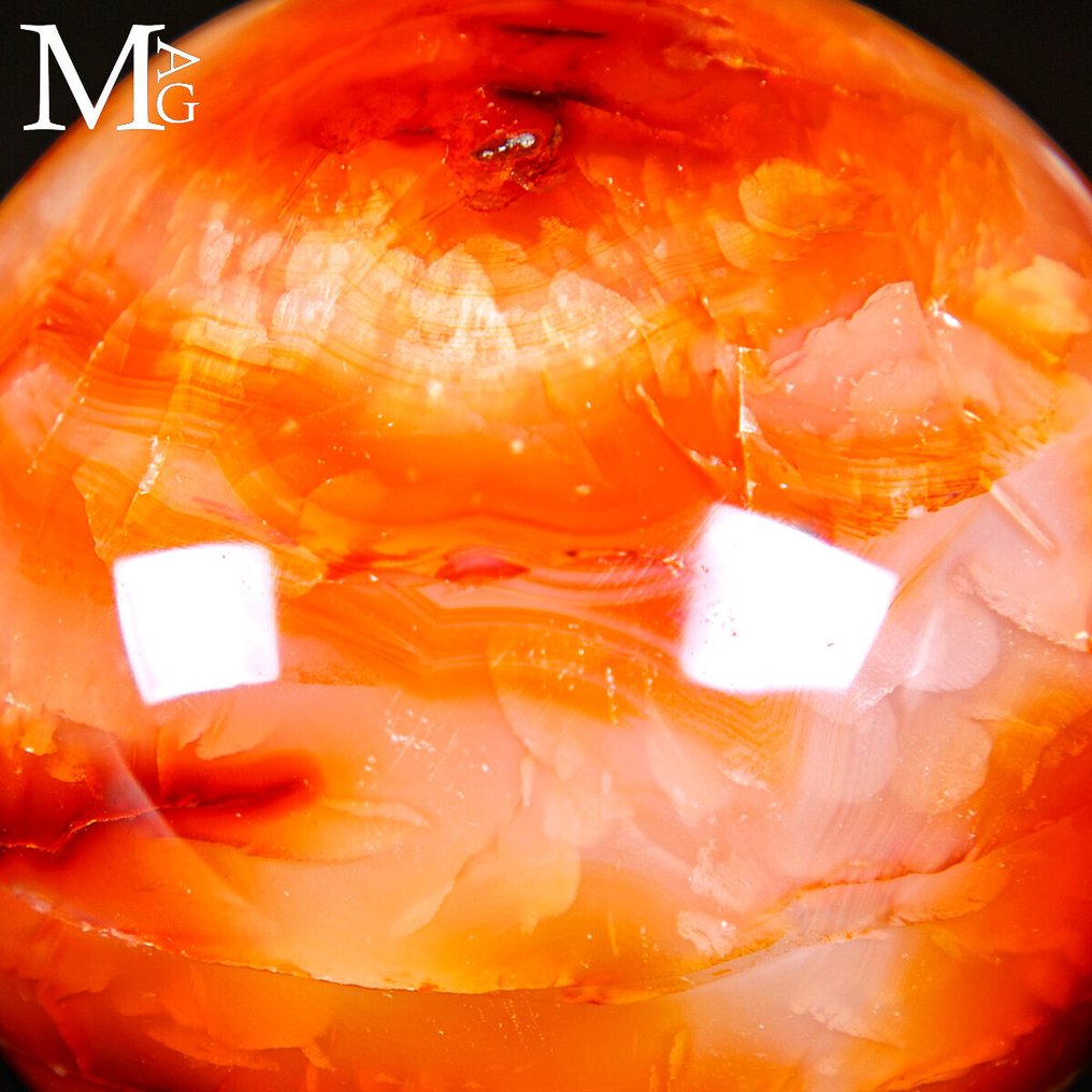 Nice Carnelian Sphere First Choice - Natural Deep Color - Carnelian - - Height: 83 mm - Width: 83 mm- 773 g #2.1