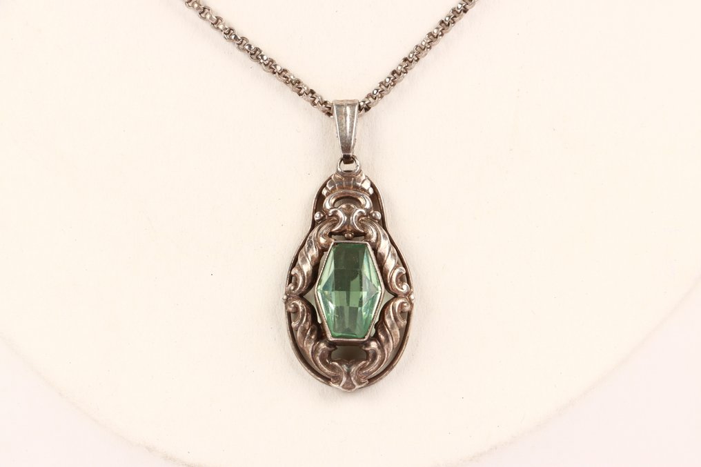 Zonder minimumprijs - Ketting met hanger Zilver - Art deco #2.1