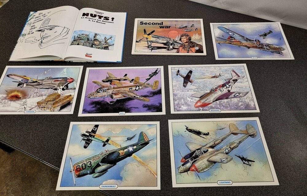 Nuts, la bataille des Ardennes T2 + dédicace + portfolio - C - 1 Album - 再版 - 1998 #1.0