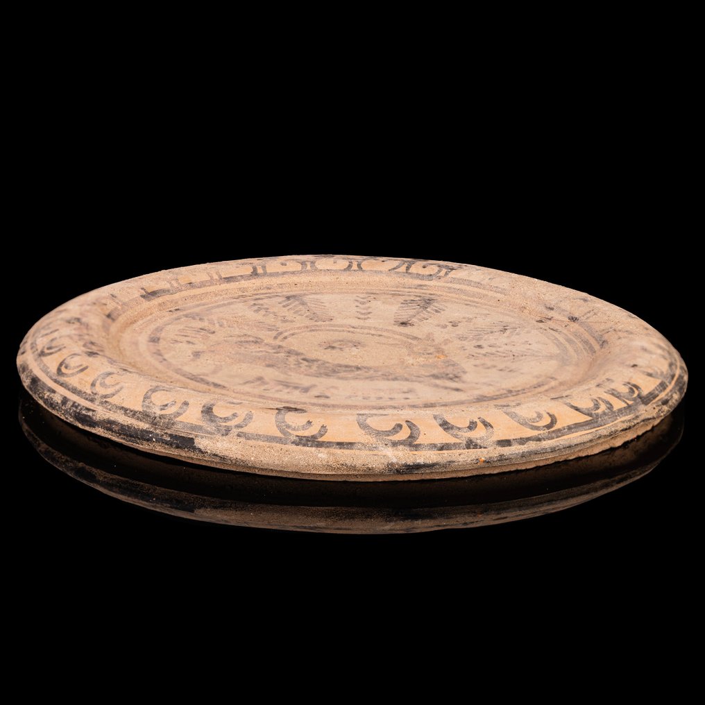 哈拉帕文明 绘制的陶土盘与山羊属 (沒有保留價) #1.0