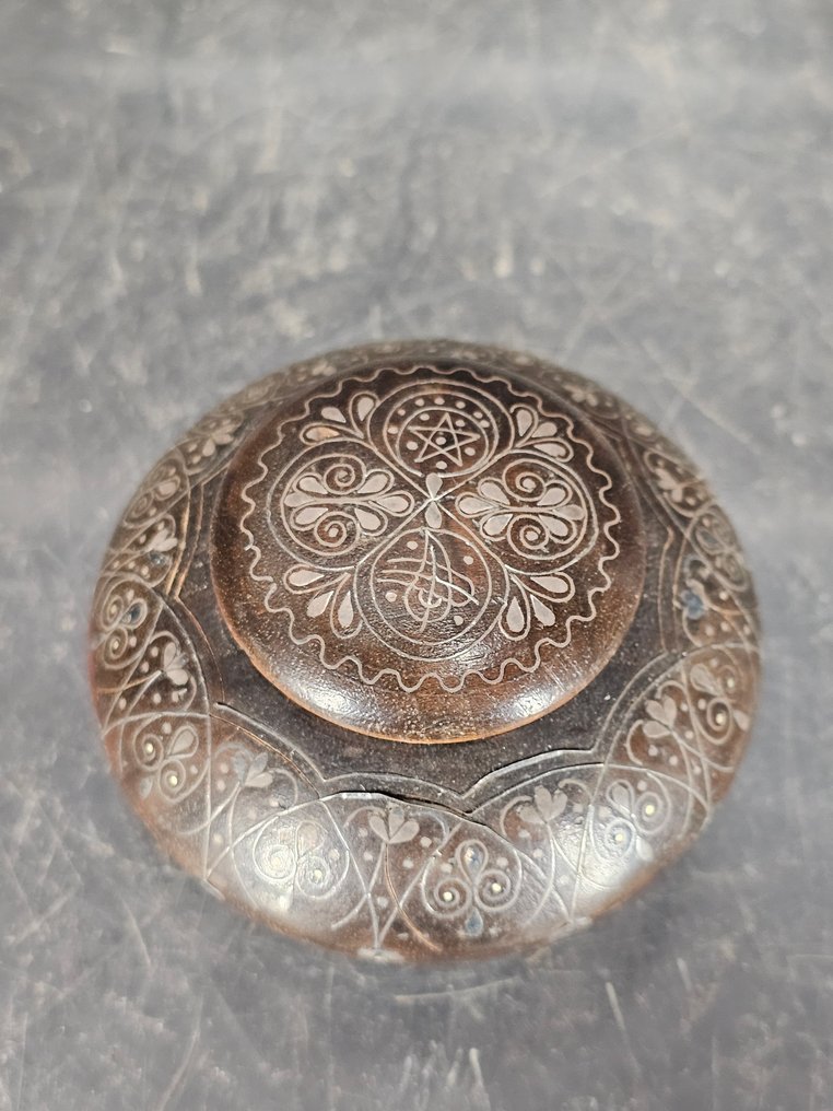 Box - snuff box - Wood, Silver - Ottoman Afyon snuff box #3.2