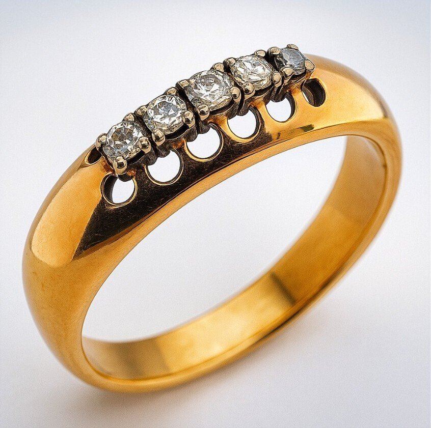 Örökkévalóság gyűrű - 14 kt. Fehér arany, Rózsa arany - 0.29ct. tw. Gyémánt (Természetes) - Gyémánt - 14K gyűrűsáv RS 64 #1.0