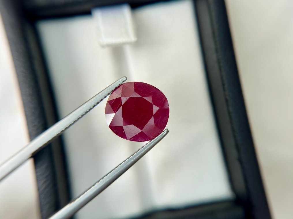 沒有保留價 - 1 pcs  紅色 紅寶石  - 5.50 ct - Bellerophon Gemlab - 莫桑比克无加热红宝石 #1.0