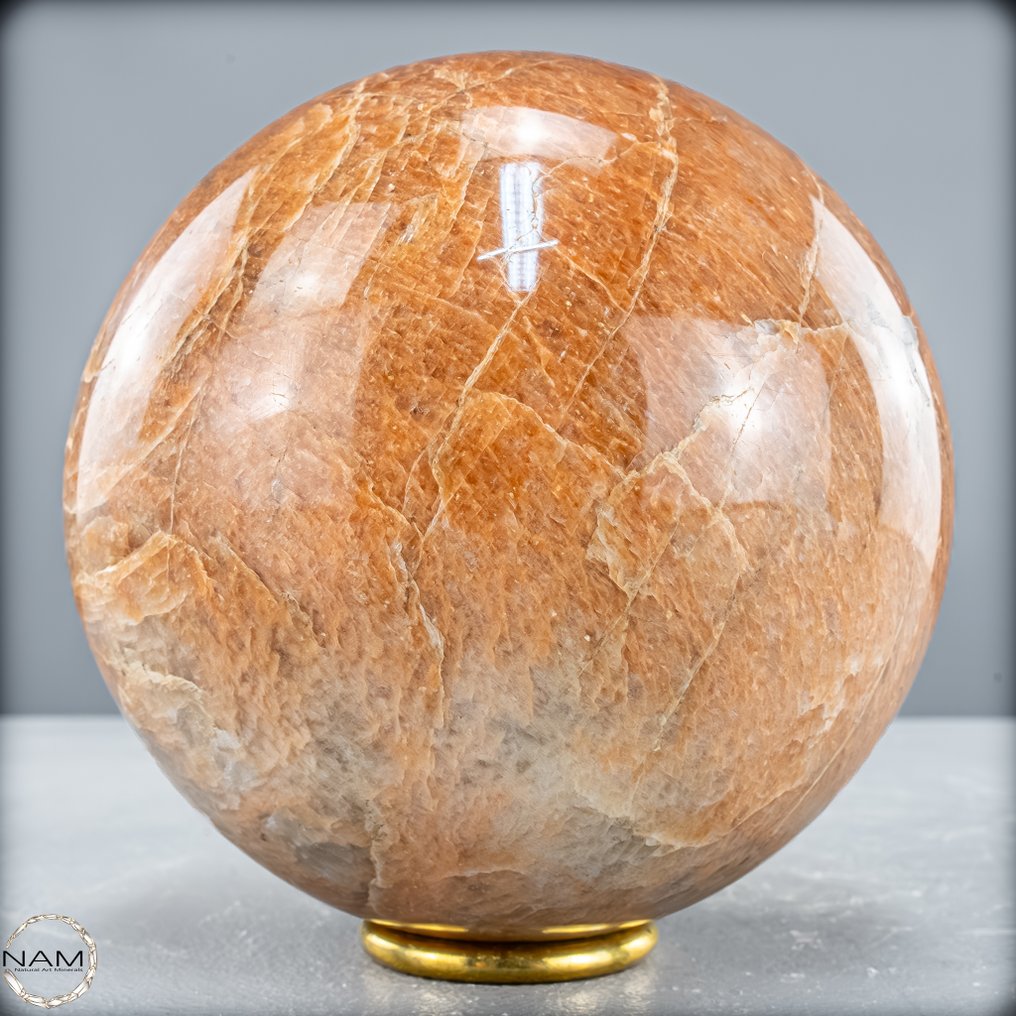 Σπάνια κορυφαία ποιότητα ροζέ φεγγαρόπετρας που λάμπει. Σφαίρα- 2440.17 g #2.1