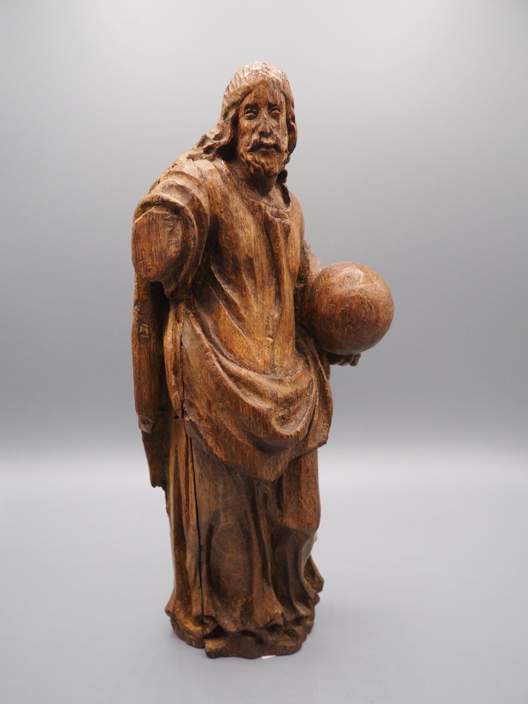 Statue, Rare figure of Salvator Mundi, possibly Mechelen, Late 16th / early 17th century - 29.5 cm - Tre #1.0