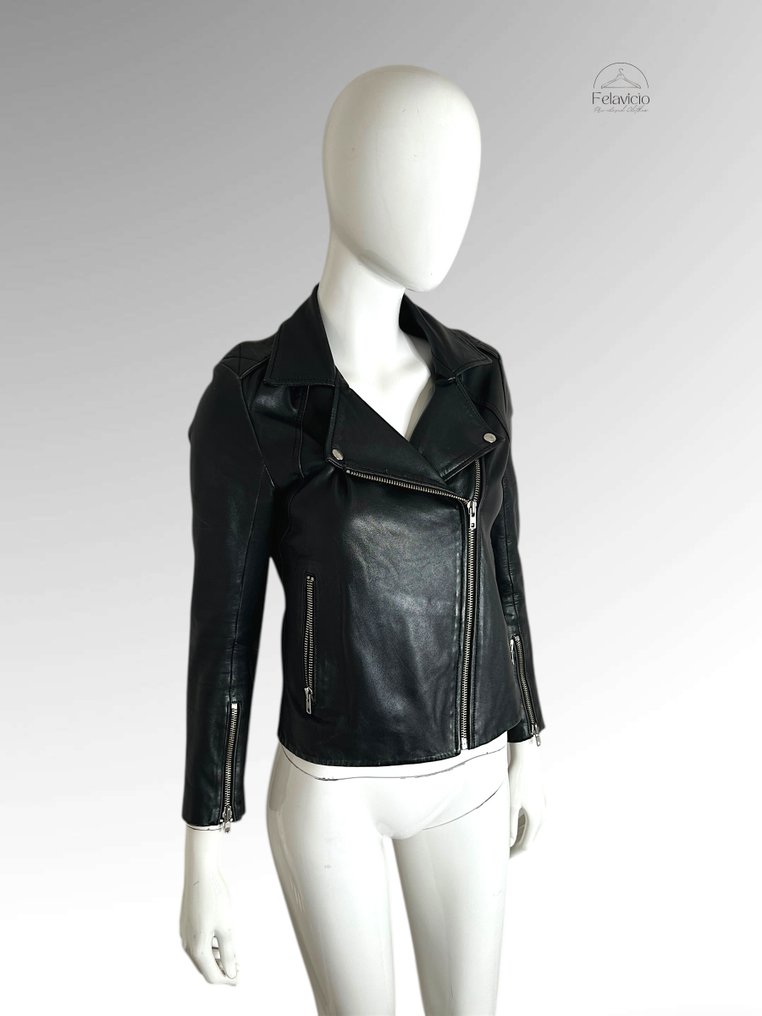 Sandro Lamb Leather Biker Jacket - No Reserve Price - Leather jacket #1.0