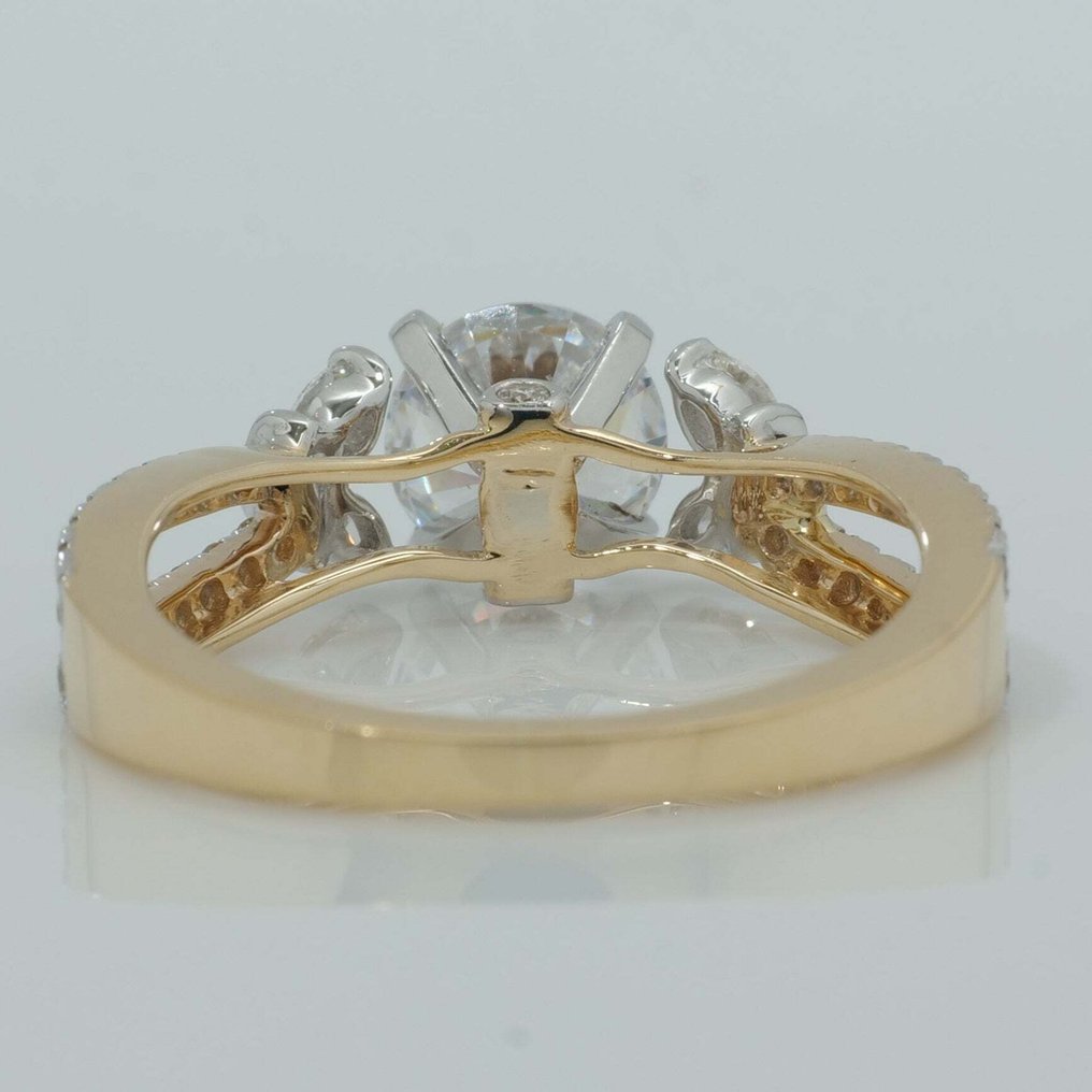 Bague de fiançailles - 14 carats Or jaune - 1.45ct. tw. Diamant (Naturelle) - Diamant - Alliance de mariage solitaire #4.3