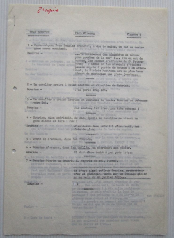 Stoquart, Jacques (Lemasque) - 1 scenario - Ivan Zoerin, / Ivan Zourine - scénario Fort Ginseng - 11 pages - 1976 #1.0