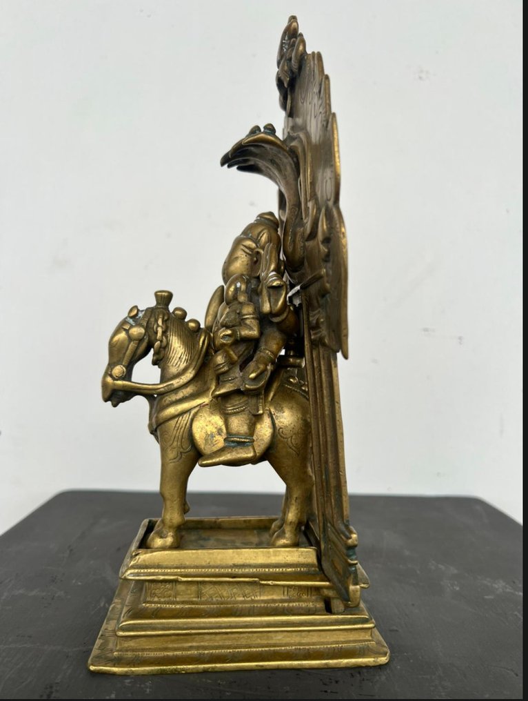 Khandoba e Mhalsa - 28厘米 - 青銅色 - 印度 - 馬拉塔帝國 (1674-1818) #3.2