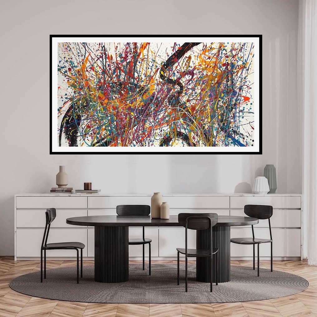 Dam Domido - Farandole of colors ( with dripping ) 184 x 95 cm - No reserve price #1.0