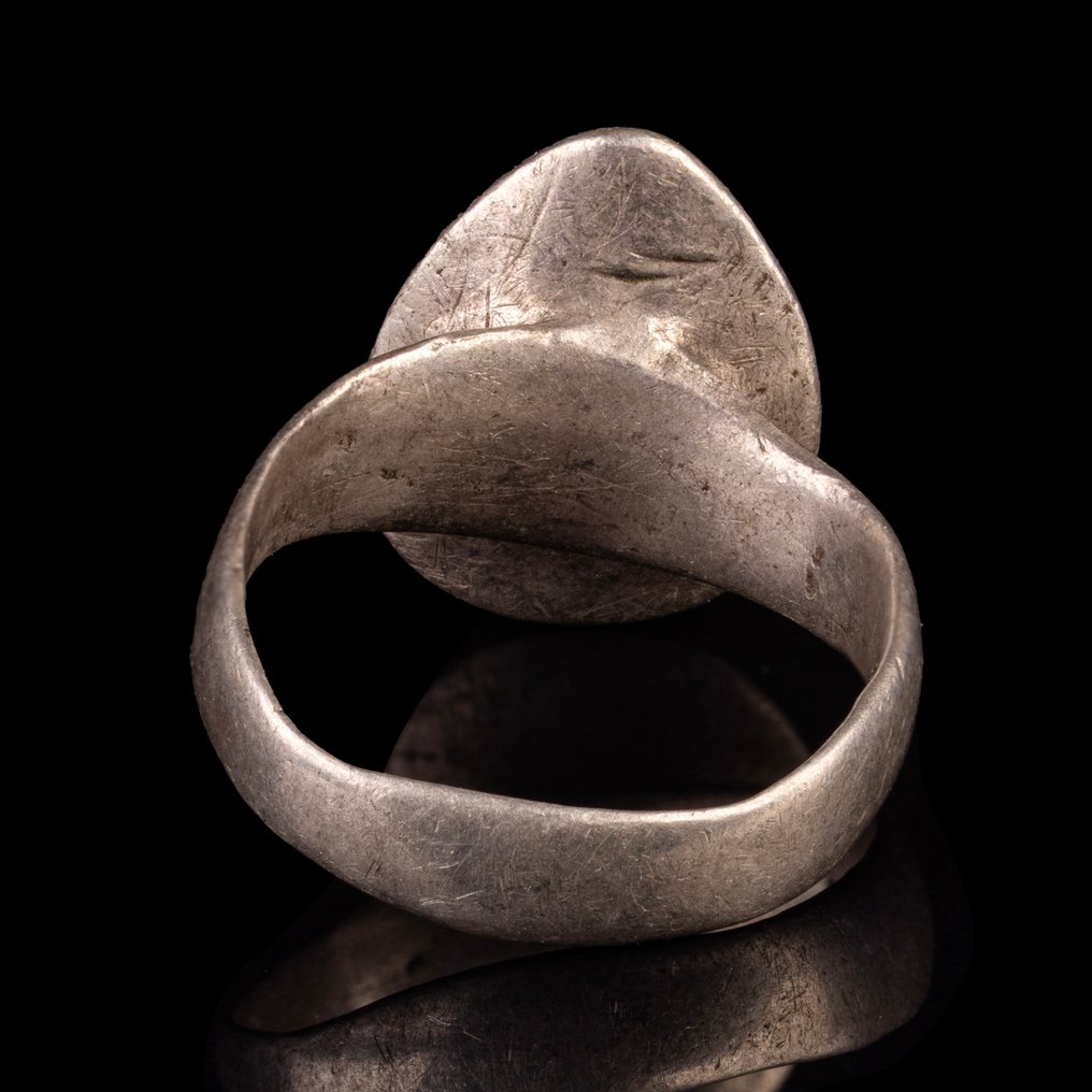 Μεσαιωνική, εποχή σταυροφόρων Ασημένιο δαχτυλίδι σφραγίδας  (χωρίς τιμή ασφαλείας) #2.1