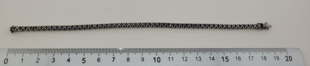 網球手鍊 - 18 克拉 白金 -  3.51ct. tw. 鉆石 (天然)  - 独家网球手链 #2.1