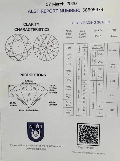 Utan reservationspris - 1 pcs Diamant  (Naturligt färgad)  - 1.30 ct - Rund - Fancy Gråaktig, Gulaktig, Brunaktig - I1 - Antwerp Laboratory for Gemstone Testing (ALGT) #2.1