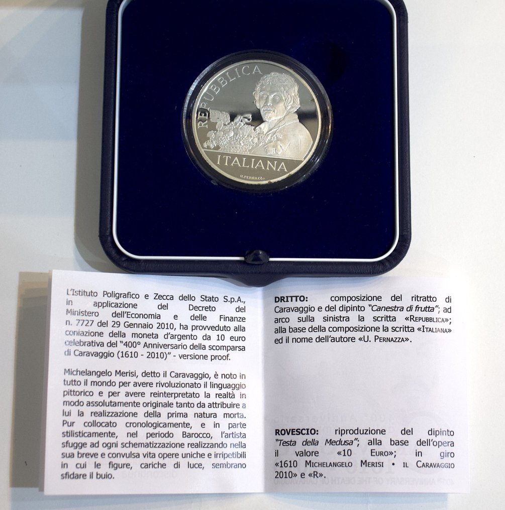 Italië. 10 Euro 2010 "Caravaggio" Proof (Zonder minimumprijs) #4.3