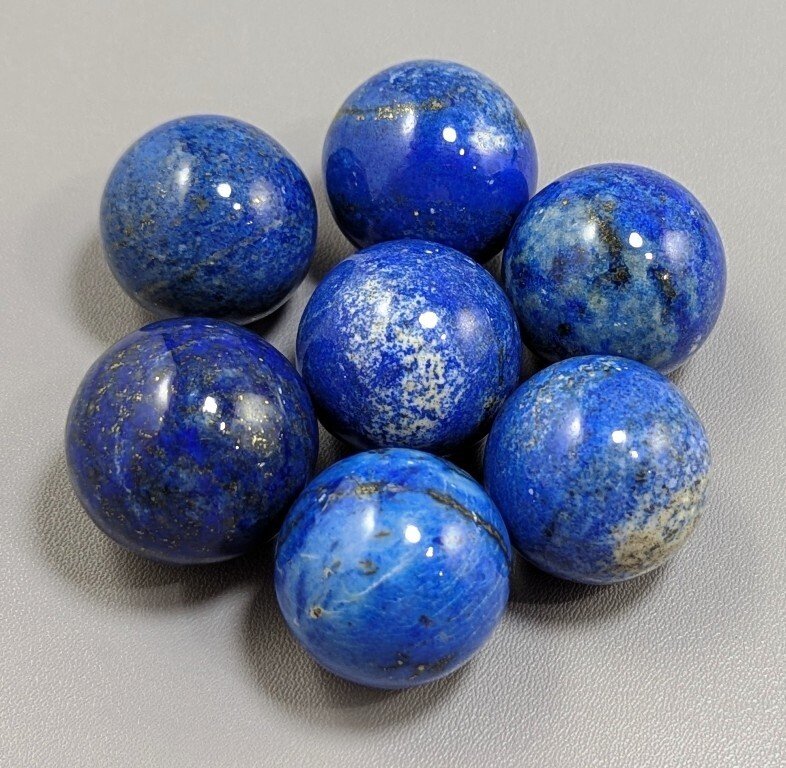 Unique Lapis Lazuli Spheres - Height: 27 mm - Width: 27 mm- 530 g - (25) #2.1