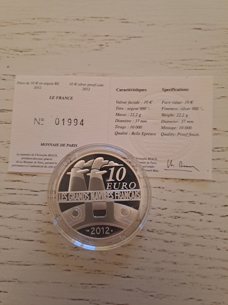 Frankrijk. 10 Euro 2012/2013 (3 monnaies) Proof (Zonder minimumprijs) #2.1