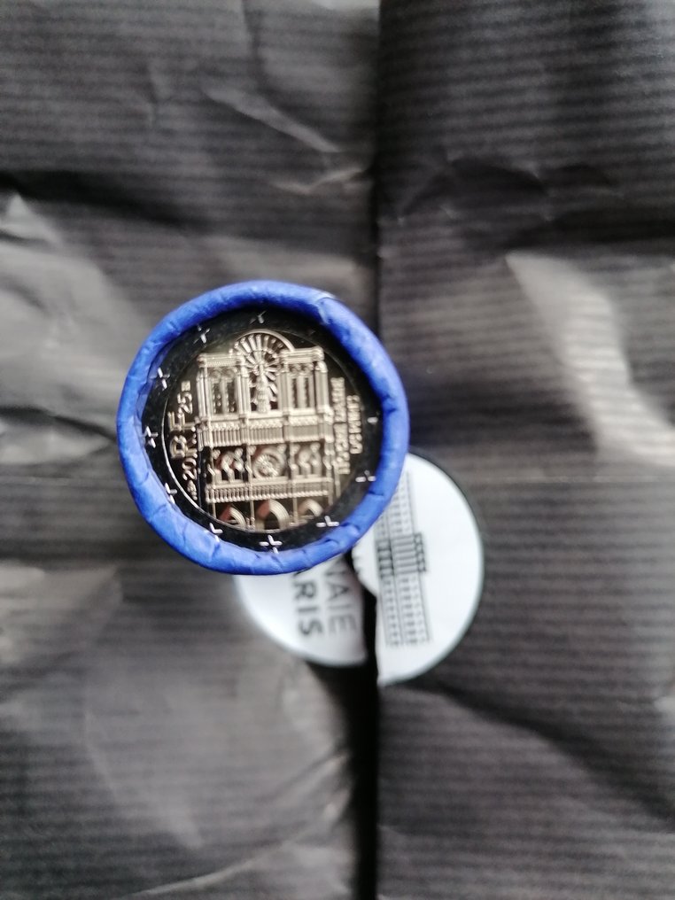 Frankrijk. 2 Euro 2025 "Notre Dame de Paris" (25 monnaies) en rouleau (Zonder minimumprijs) #1.0