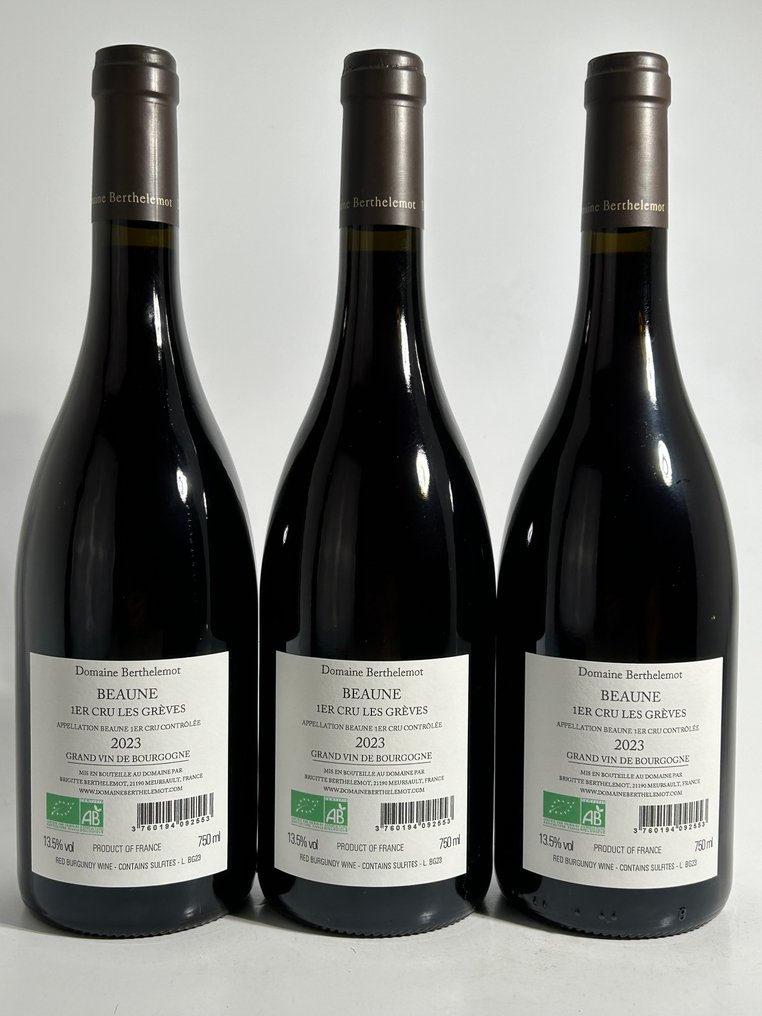2023 Domaine Berthelemot - "Les Grèves" - Beaune 1er Cru - 3 Botellas (0,75 L) #3.2
