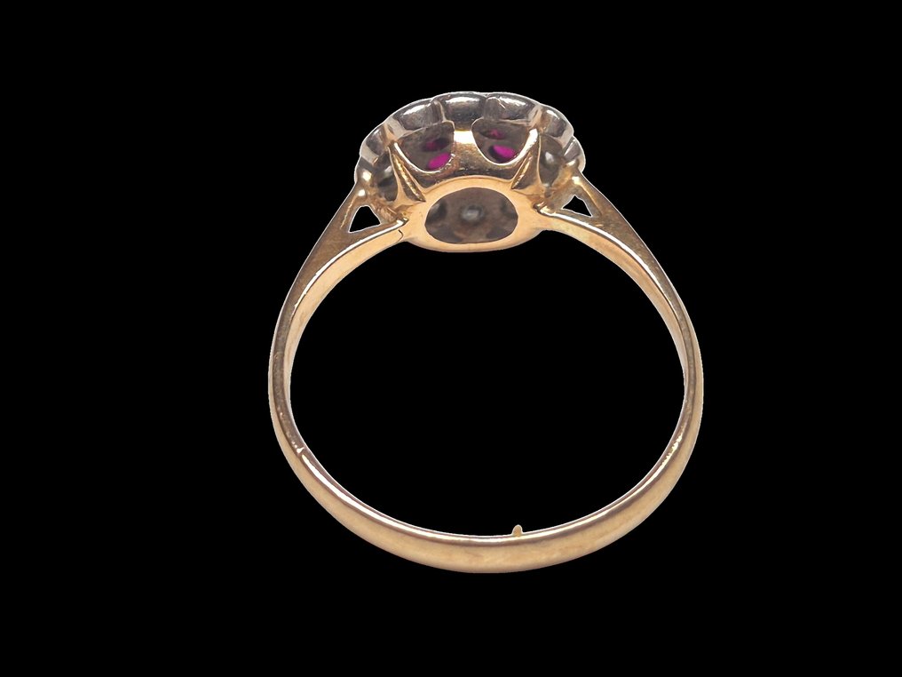 χωρίς τιμή ασφαλείας - Δαχτυλίδι - 18 καράτια Κίτρινο χρυσό Διαμάντι (Φυσικό) - Ρουμπίνι - Φυσικοί ρουμπίνες #3.2