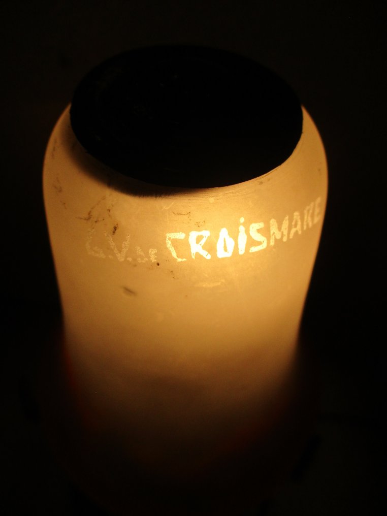 Müller Frères - 燈 - 艺术装饰风格。签名玻璃 Tulipe 由 G.V. DE CROISMARE 制作。铁艺，约1935年。 #2.1