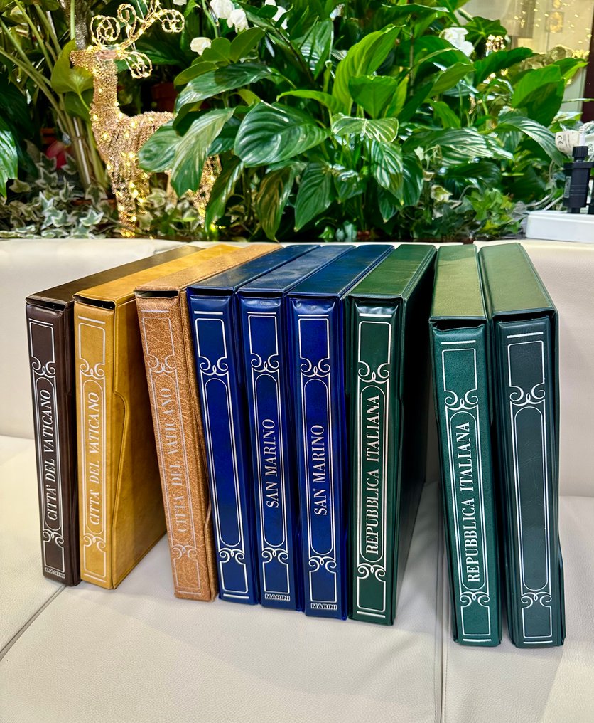 意大利、圣马力诺、梵蒂冈城  - 9个Marini A22文件夹，状况极佳 #1.0