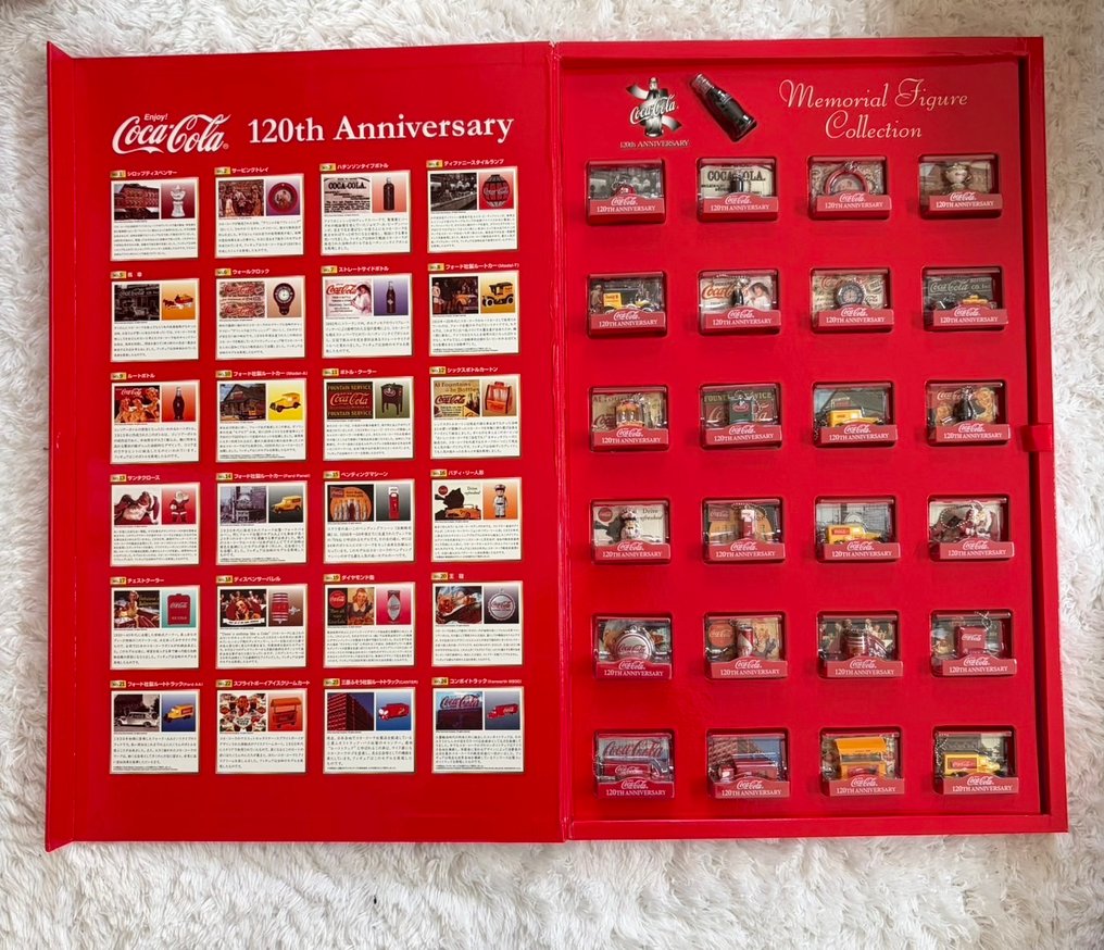 Coca Cola - Miniaturowa figura - Coca-Cola 120th Anniversary Memorial Figure Collection (30) - Plastik, karton #1.0