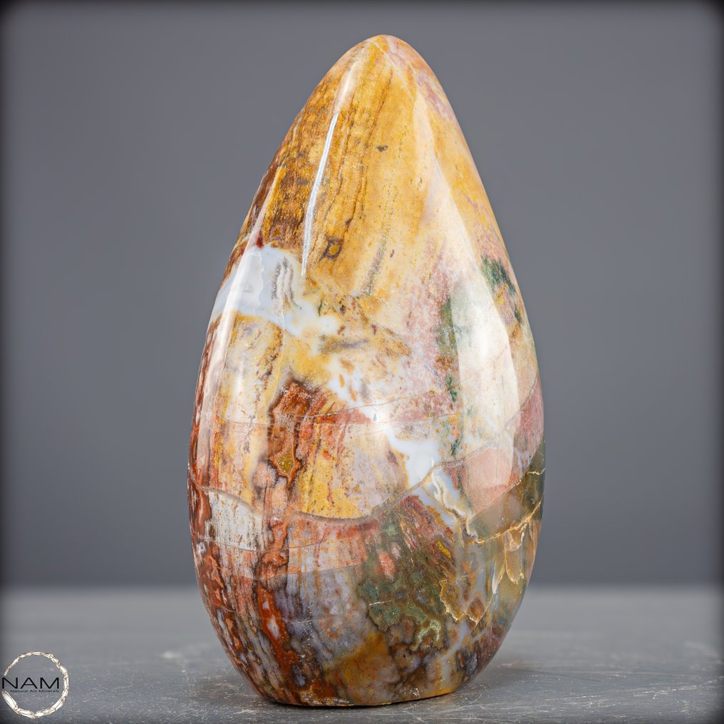 Luonnollinen, värikäs Ocean-Jasper-vapaamuotoinen – Harvinainen keräilyesine, jossa on maalausmainen piirros.- 1845.22 g #3.2