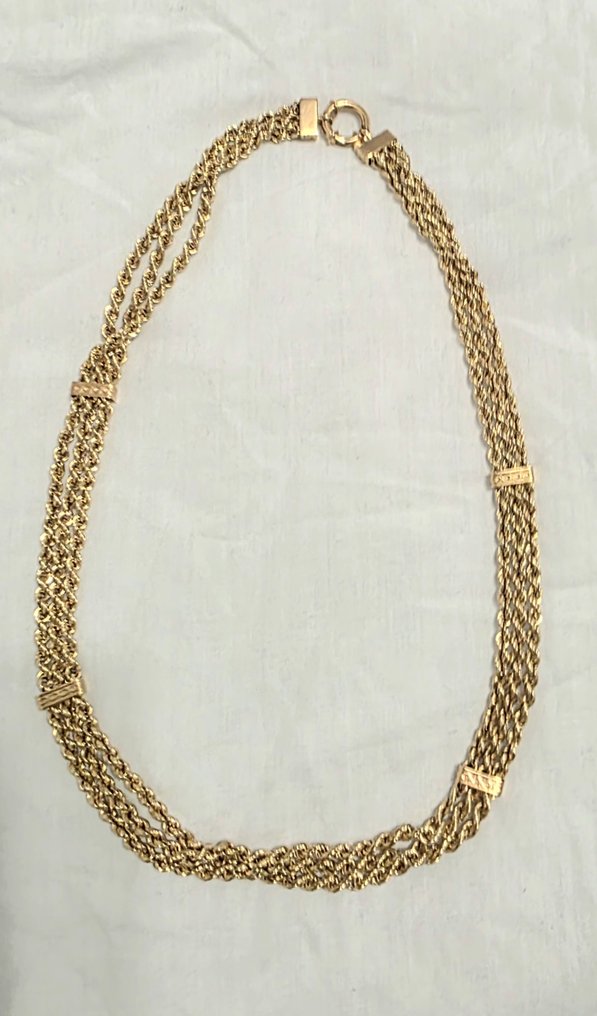 Κολιέ - 19,2 kt. Κίτρινο χρυσό - Χρυσή αλυσίδα 19,2K #1.0