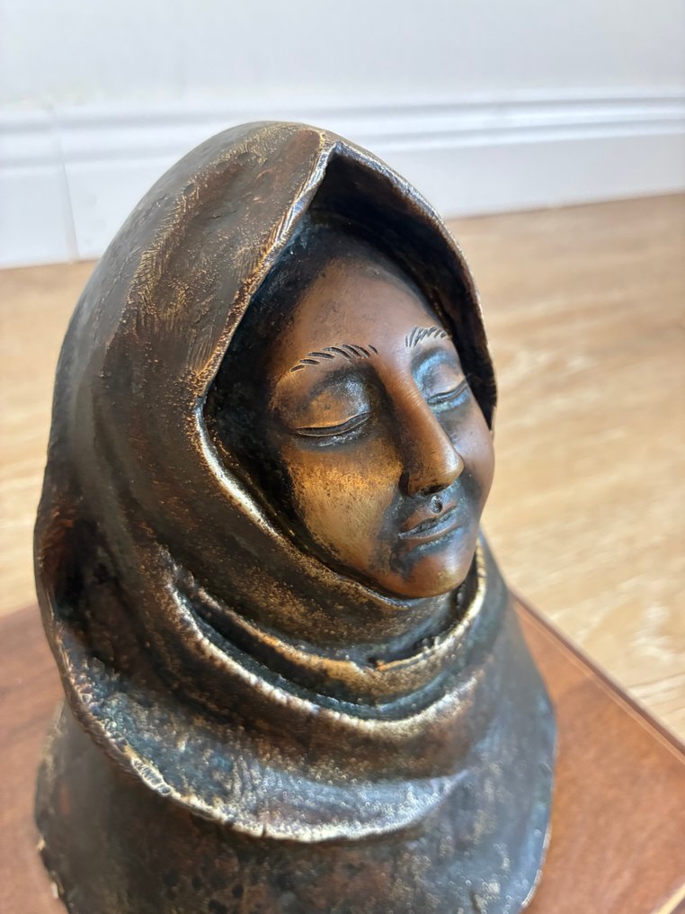 Baraldi - Skulptur, Madonna Addolorata - 22 cm - Bronse, Tre #3.2