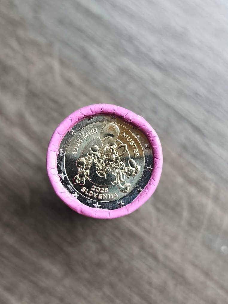 Slovenië. 2 Euro 2025 "Miki Muster" (25 coins) in roll (Zonder minimumprijs) #1.0