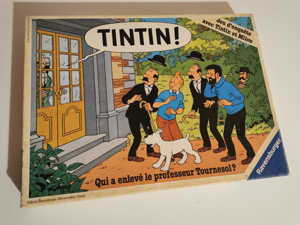 Brettspiel - Jeu d'enquête Tintin - Qui a enlevé le professeur Tournesol? - Karton #1.0