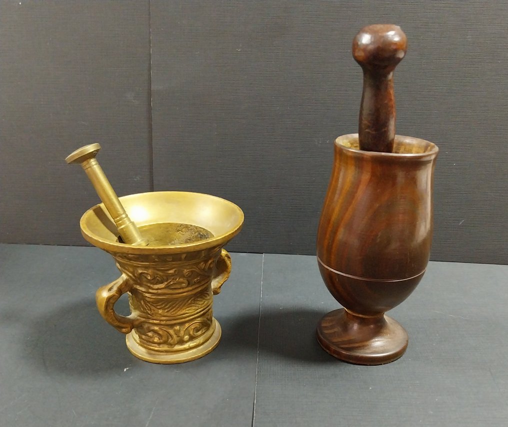 Γουδί και γουδοχέρι (4) - Ορείχαλκος, Ξύλο #2.1