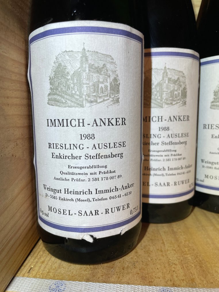 1988 Immich-Anker Riesling - Mosel-Saar-Ruwer Auslese - 5 Bouteilles (0,75 L) #1.0
