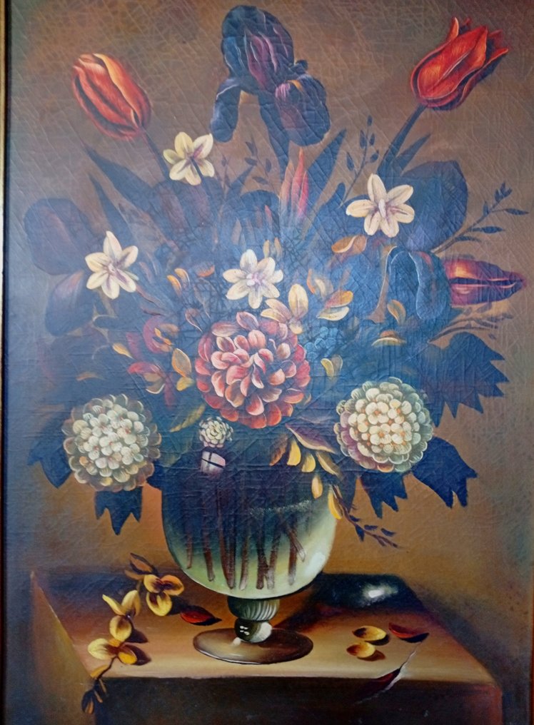 Spanische Schule (XIX) - Bouquet con flores - NO RESERVE #1.0