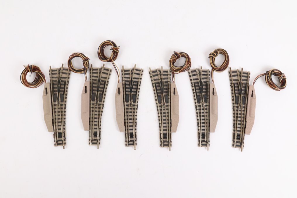 Fleischmann N轨 - 9170/9171 - 模型火车车轨 (6) - rechte wissels + aandrijving #1.0