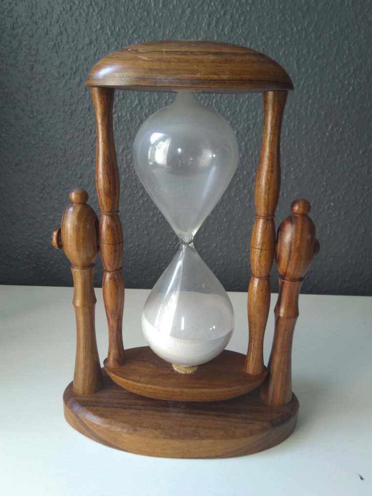 Κλεψύδρα (4) - Ξύλο, μπρούντζος, γυαλί. - 1950-1960 #1.0