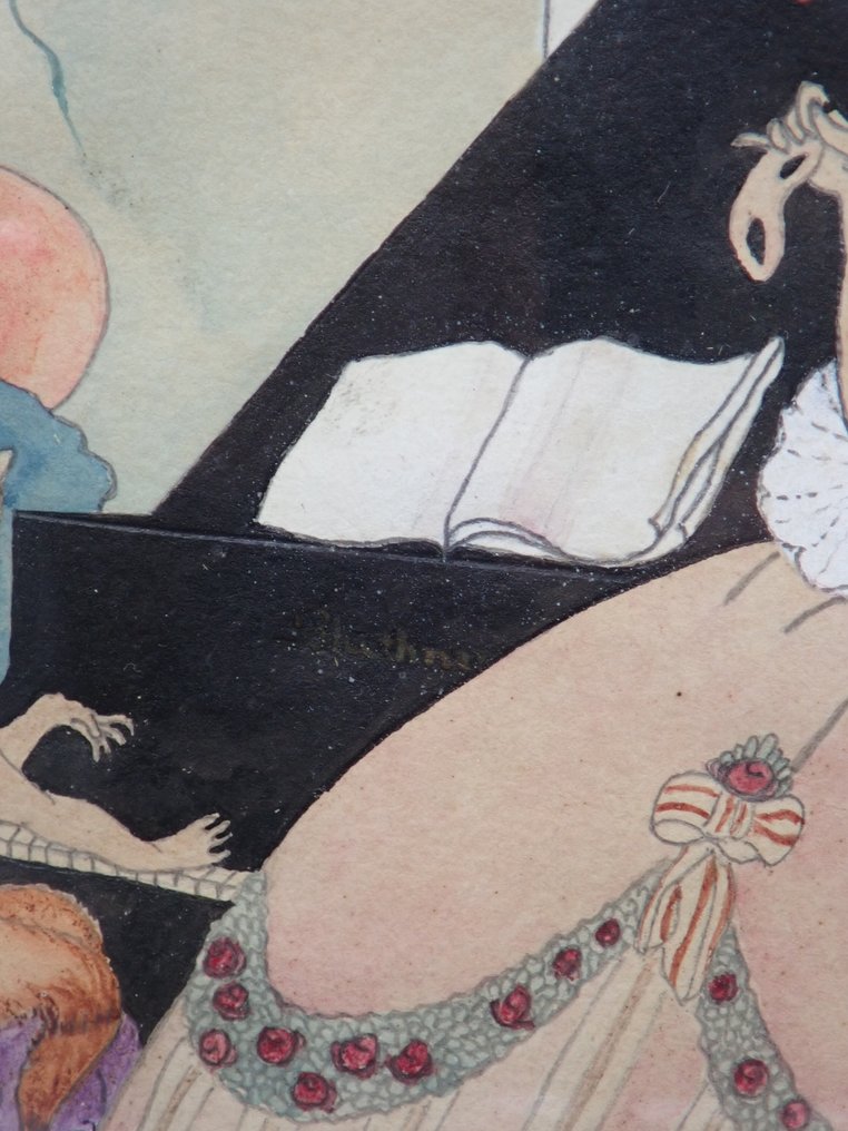 After Gerda Wegener - Satyr playing piano #4.3