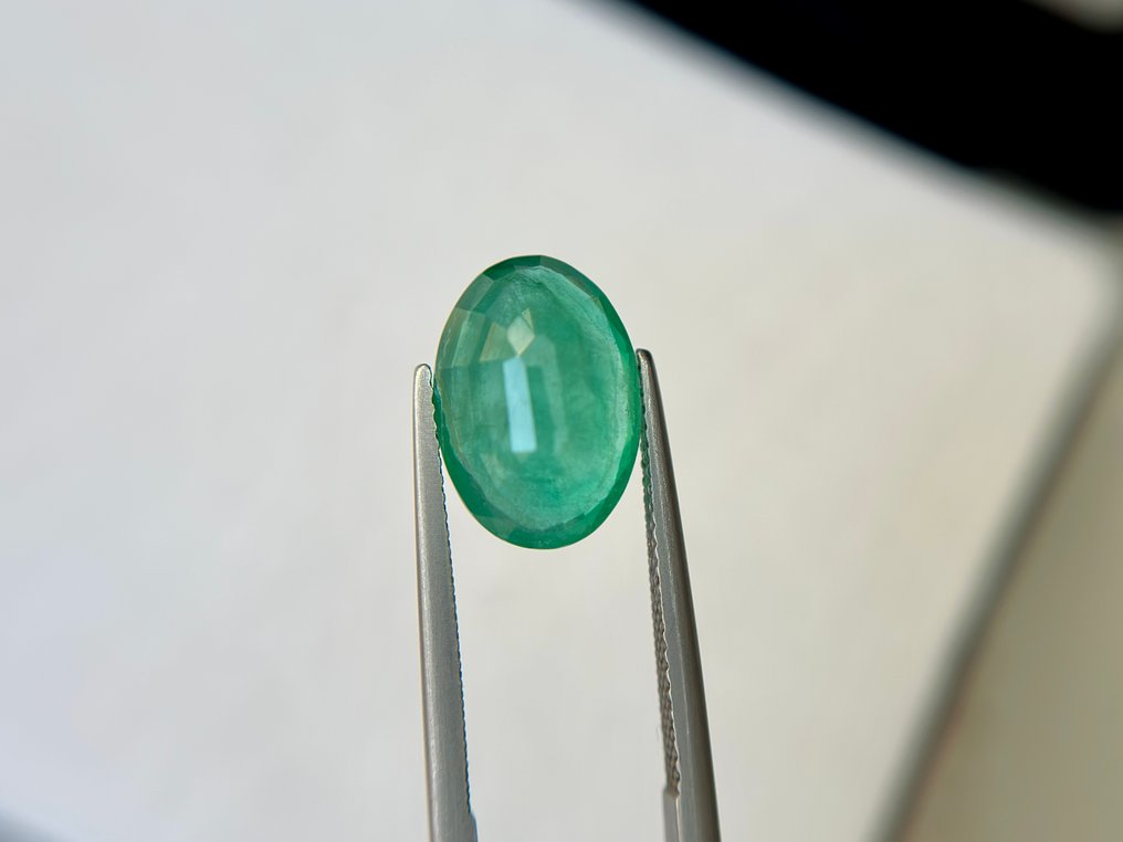 沒有保留價 - 1 pcs  綠色 祖母綠  - 5.98 ct - Lotus Gemology - 浓郁绿色祖母绿 #3.2