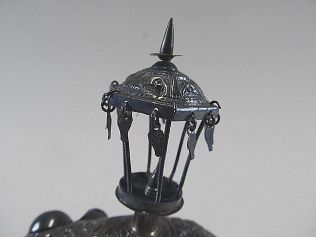 康提的领头象，帕拉哈拉节的象 - 烏木, 象牙, 鍍銀 - 斯里蘭卡 - 约1910年至1930年 #4.3