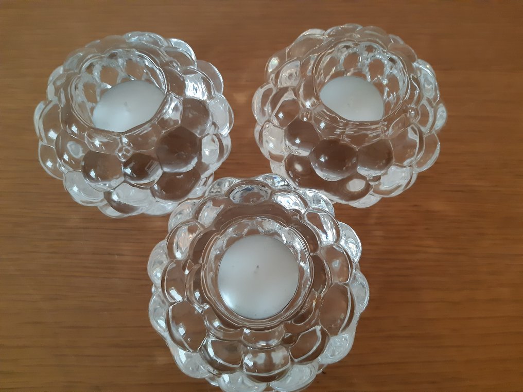 Orrefors - Anne Nilsson - Soporte para candelitas/portavelas Framboos (3) - Cristal #4.3