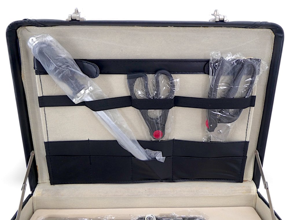 Rosenbalm - 餐桌用具 (24) - MOD. “EXCLUSIVE” 皮革盒豪华版，全新 - 缺货，1980年代 - 钢 #4.3