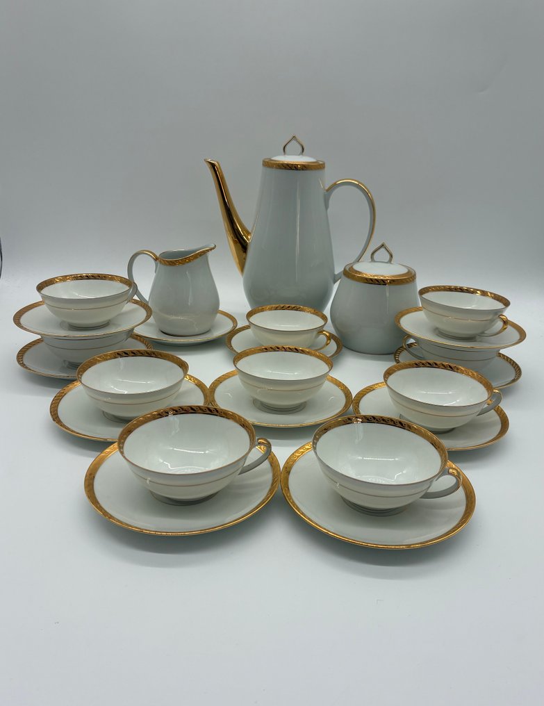 JAMMET - SEIGNOLLES , LIMOGES - Σερβίτσιο καφέ (25) - Πορσελάνη - Πορσελάνη πολυτελείας #1.0