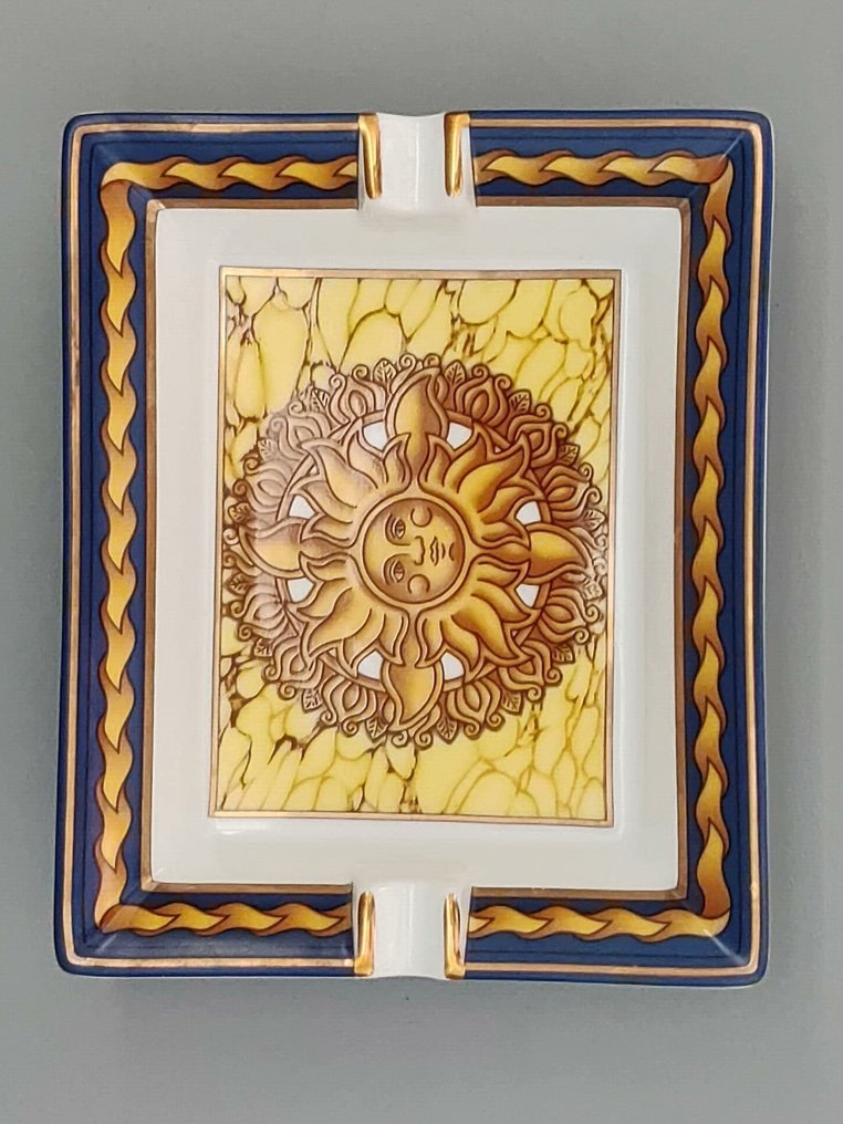 Hermès - Askebæger - Hermès Sun-Patterned Ashtray - Porcelæn #1.0