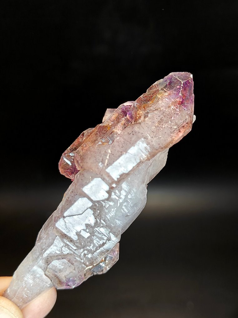 Quartz 'scepter' ametiszt - Magasság: 10 cm - Szélesség: 4 cm- 210 g #3.2
